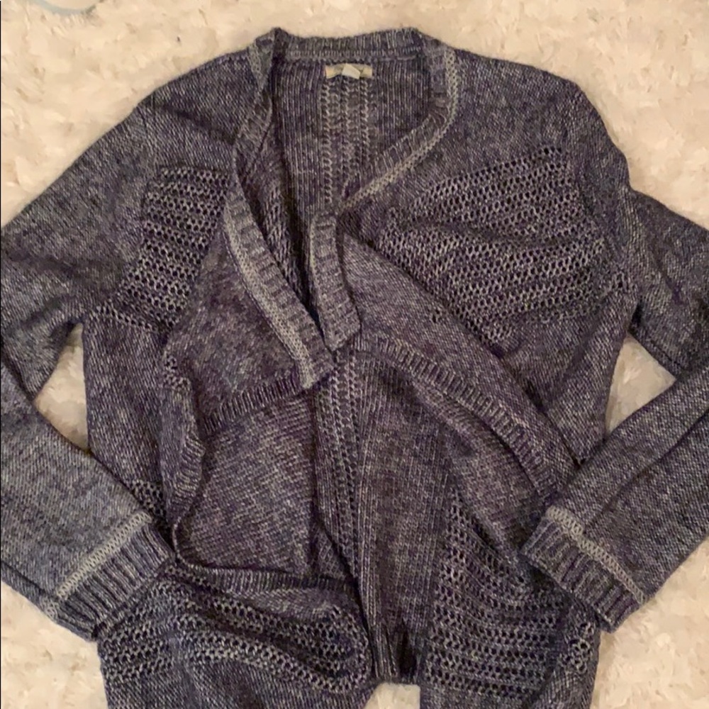 Navy open cardigan